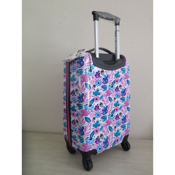 Disney Minnie/Mickey Mouse Hardshell Spinner Luggage 20” Upright Suitcase - Picture 2 of 12